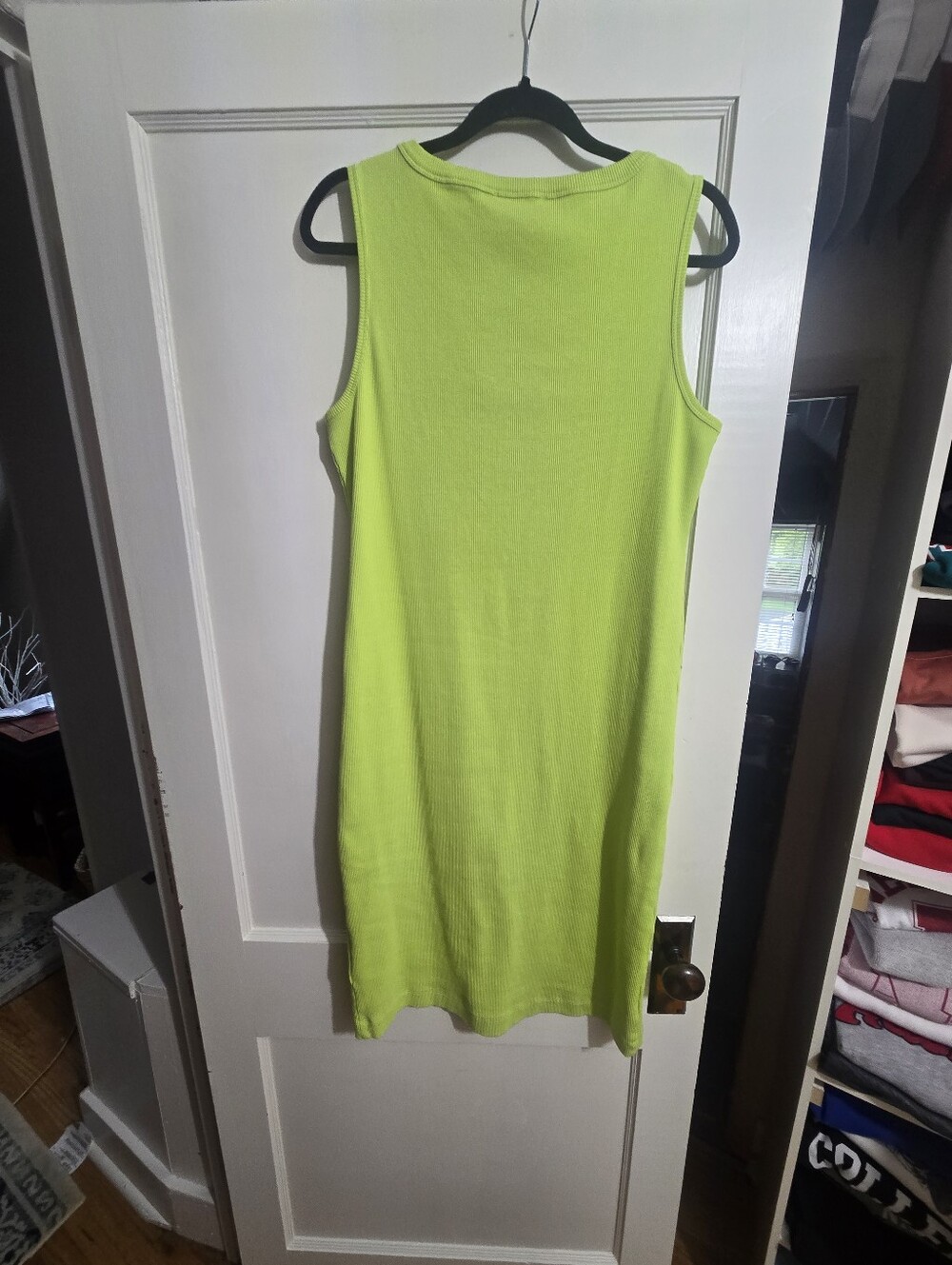 Kettlewell Lime Green Rib Knit Tank Dress